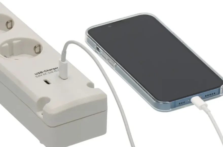 Brennenstuhl Stekkerdoos 5-voudig + 2 USB-C 3 Meter Wit