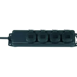 Brennenstuhl Super Solide stekkerdoos 4V met deksel IP44 zwart 2 meter snoer