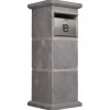 Brievenbus bluestone met pakketvak