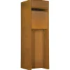 Brievenbus design staand cortenstaal 115 x 37 x 37 cm