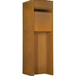 Brievenbus design staand cortenstaal 115 x 37 x 37 cm