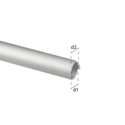 Buis rond aluminium mat 8x1000x1mm