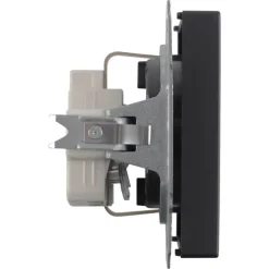 Busch-Jaeger Future Linear Enkel Geaard Stopcontact Zwart