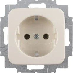 Busch-Jaeger Reflex SI Enkel Geaard Stopcontact Crème