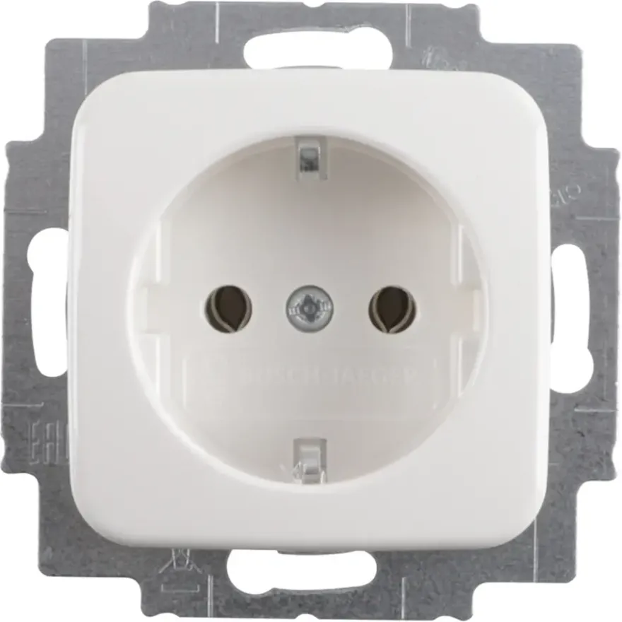 Busch-Jaeger Reflex SI Enkel Geaard Stopcontact Wit