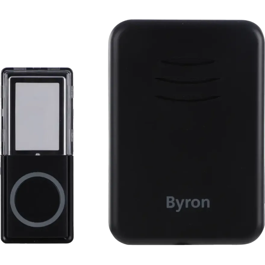 Byron DBY-22352 Draadloze deurbelset plugin 150m Zwart