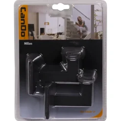 CanDo leuninghouder Milan Mat Zwart (2 stuks)