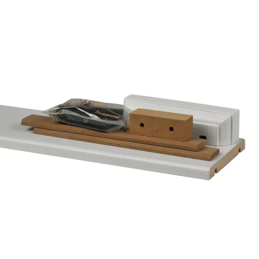 CanDo radiator staanders wit gegrond MDF 110x10 cm