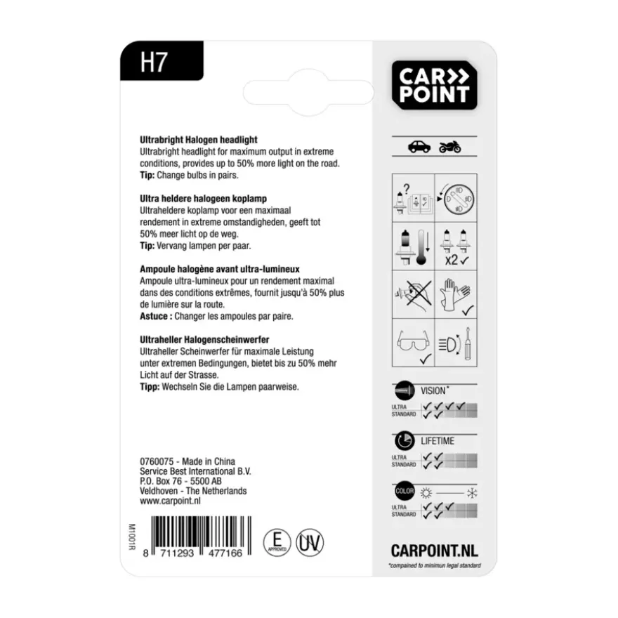 Carpoint autolamp H7 Ultrabright 12V 55W