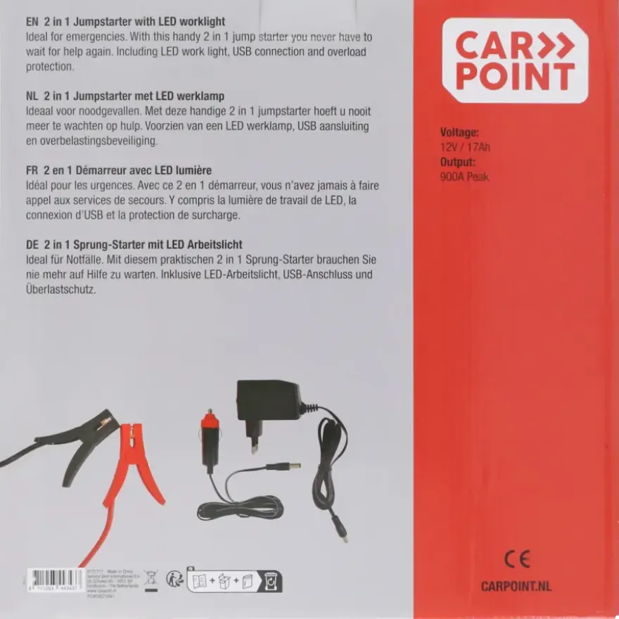 Carpoint jumpstarter 2in1 12V/17Ah