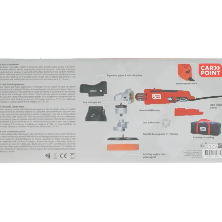 Carpoint polijstmachine dual action 650 watt