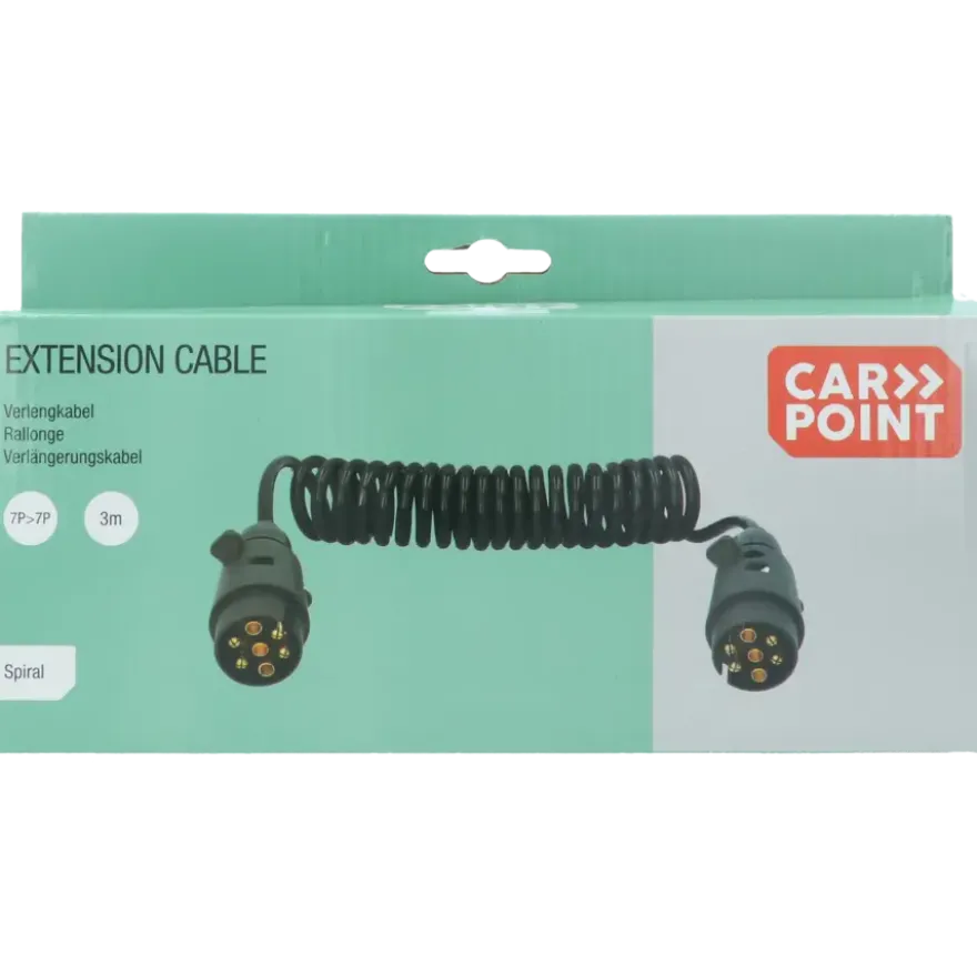 Carpoint spiraal trailer verlengkabel 7p - 7p stekker/stekker