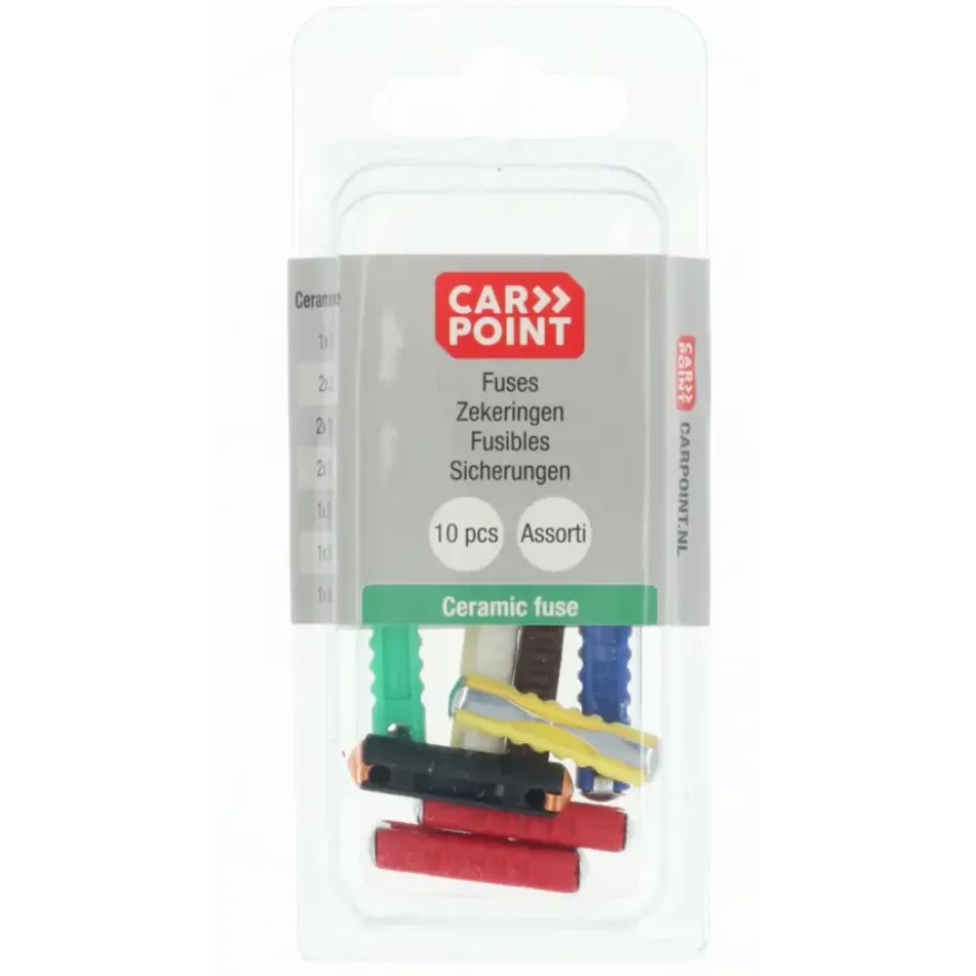 Carpoint Steenzekering 5-40A assortiment 10 Stuks