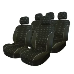Carpoint Stoelhoesset Charcoal 9 Delig Zwart