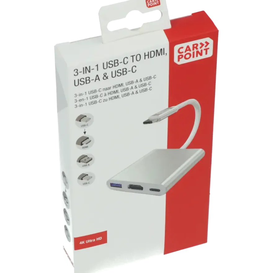 Carpoint USB-C adapter 3 in 1