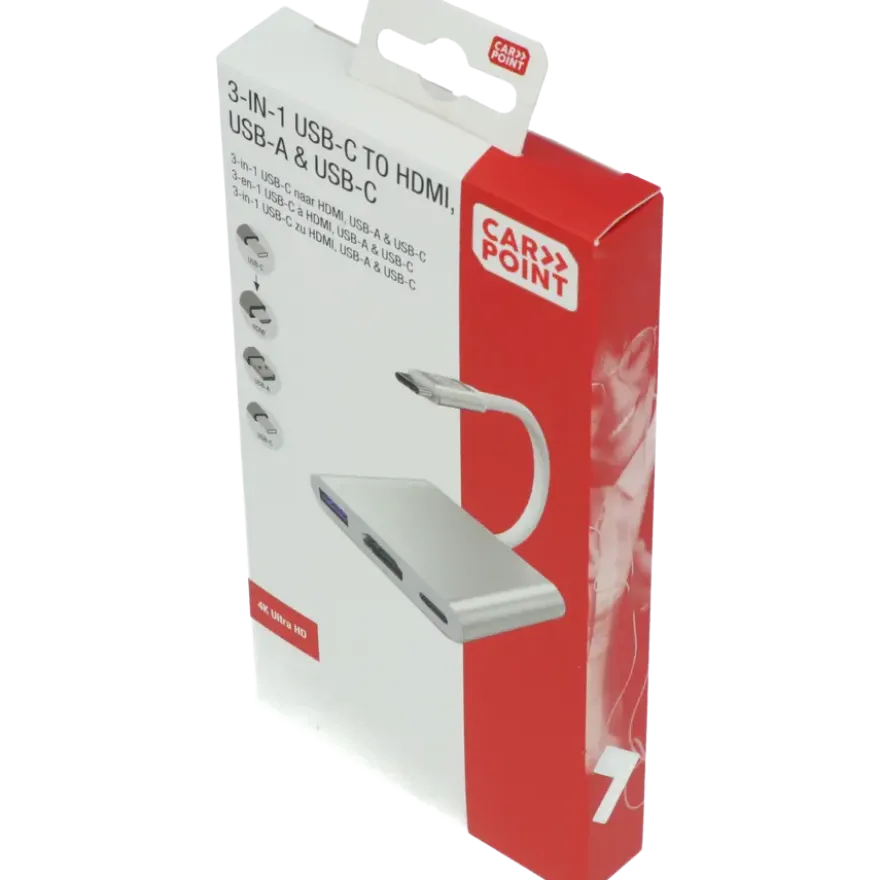 Carpoint USB-C adapter 3 in 1