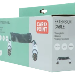 Carpoint Verlengkabel voor aanhanger 7P 12V Min 65cm, Max 270cm ø1,2cm