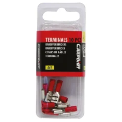 Carpoint Vlakstekerhuls 541 6.3x0.8mm rood blister 10 Stuks