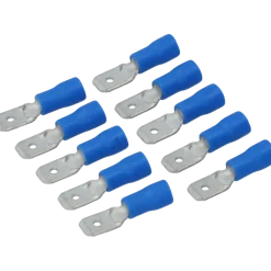 Carpoint Vlakstekker 740 6.3x0.8mm blauw blister 10 Stuks