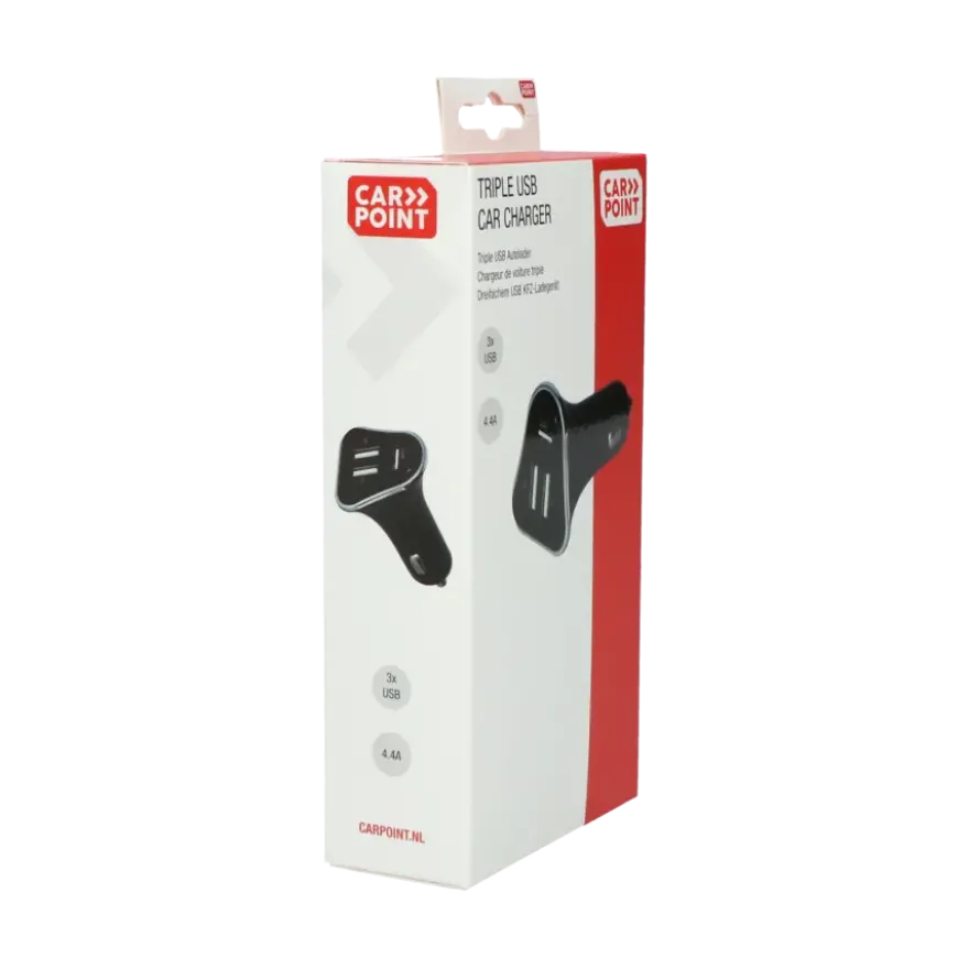 Carpoint 12/24V Triple USB Autolader 4.4A