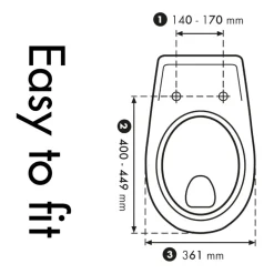 Cedo Caldera WC-bril duroplast wit D-vorm