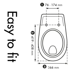 Cedo Icebrown WC-bril duroplast ovale houtlook bruin