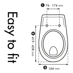 Cedo Loft WC-bril duroplast wit ovaal