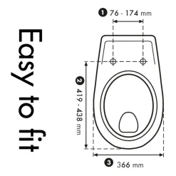 Cedo Sahara WC-bril duroplast betonlook ovale