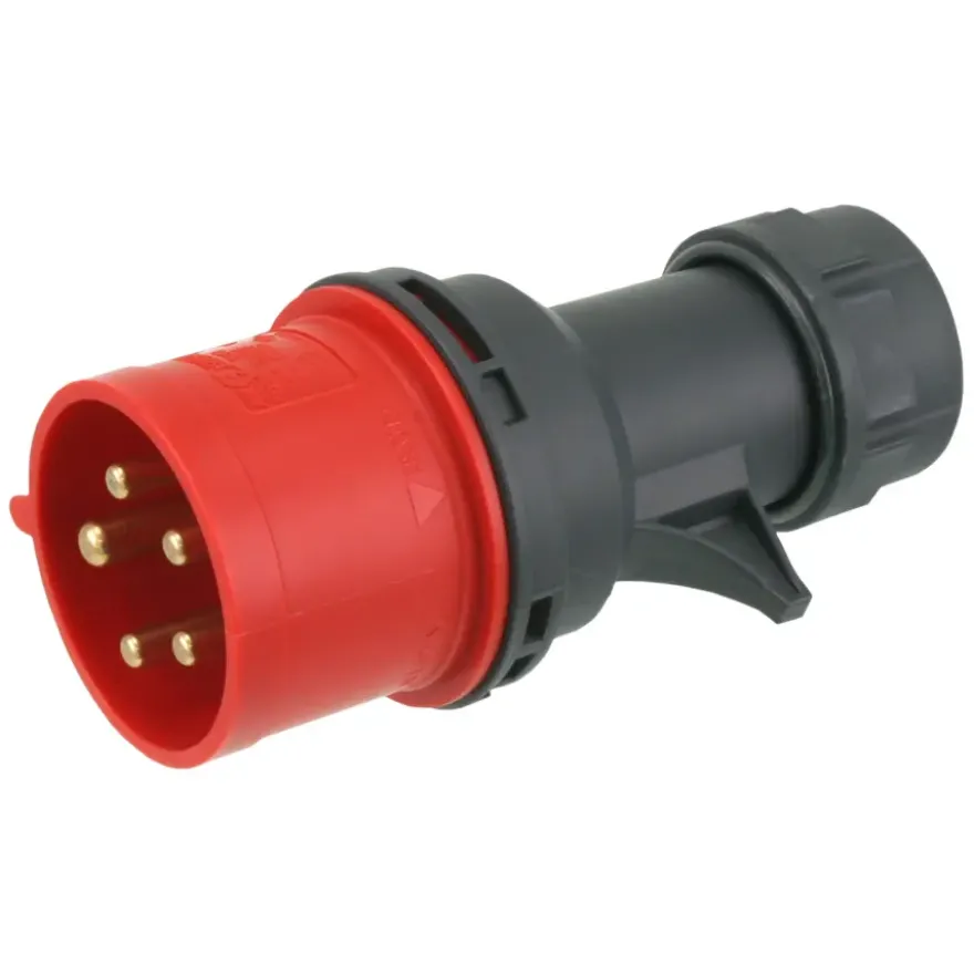 Cee Stekker 5-polig RA 32 A 400 V Rood