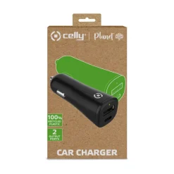 Celly autolader adapter Planet voor USB-A + USB-C