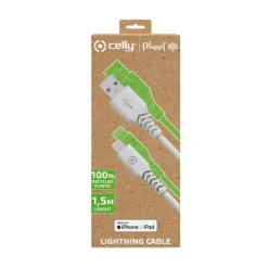 Celly Planet USB-A lightning kabel wit 1,5 meter