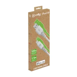 Celly Planet USB-A lightning kabel wit 1,5 meter