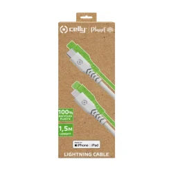 Celly Planet USB-C lightning kabel wit 1,5 meter