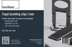CeraTools levelling clips 1 mm 100 stuks