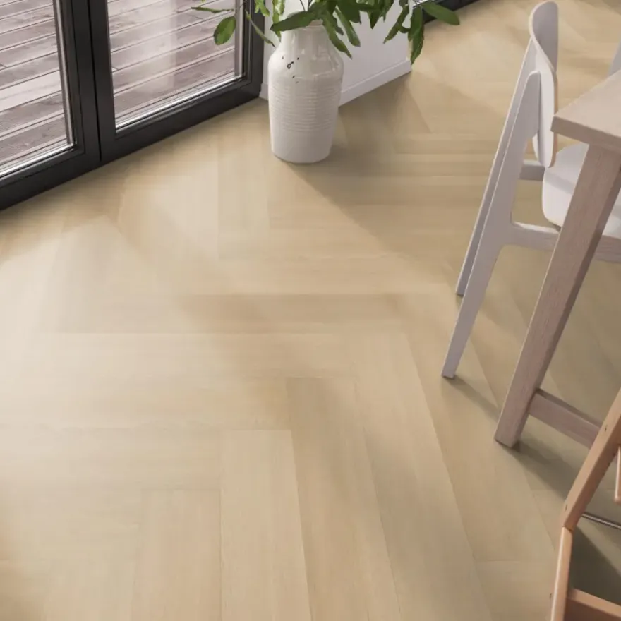 Click PVC Progetto Heringa visgraat bruin eiken houtlook