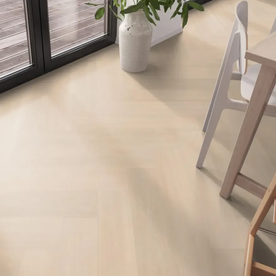 Click PVC Progetto Heringa visgraat beige eiken houtlook