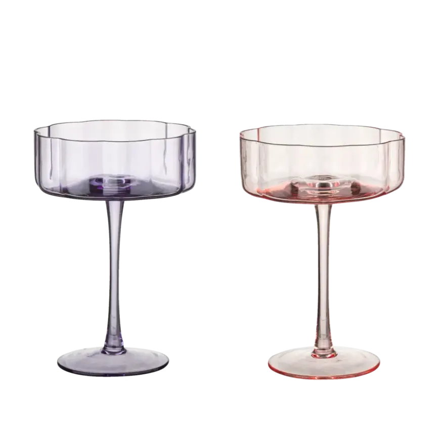 Cocktailglas paars/roze