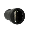 Contrastekker 10/16A PVC Randaarde Zwart