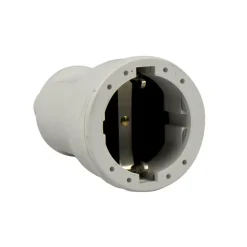Contrastekker 10/16A PVC Randaarde Wit