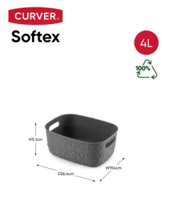 Curver Softex Mand – 4L Dark Grey