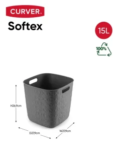 Curver Softex Mand – 15L Dark Grey