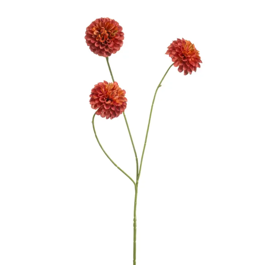 Dahlia pompom mini spray oranje 68cm