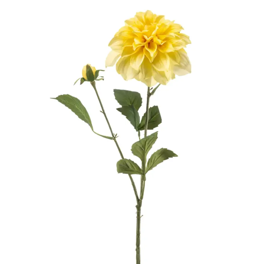 Dahlia spray geel 70cm