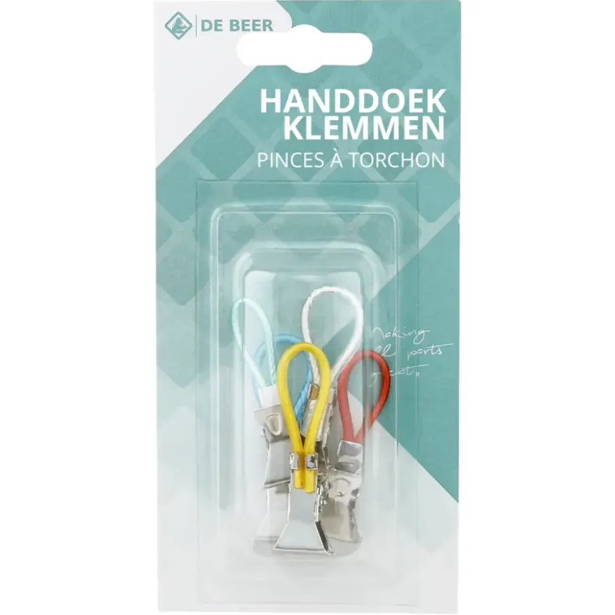 Debeer handdoekklemmen 5 kleuren