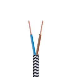 Decoratief Snoer 2 x 0,75mm2 Zwart/ Wit 5 Meter