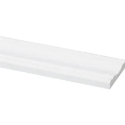 Decorlijst grenen 8x45 mm wit gegrond lengte 270 cm