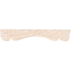 Decorlijst grenen 8x45 mm wit gegrond lengte 270 cm