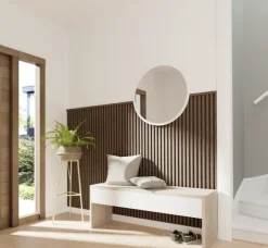 Decowall Acoustic eindprofiel walnoot 260cm