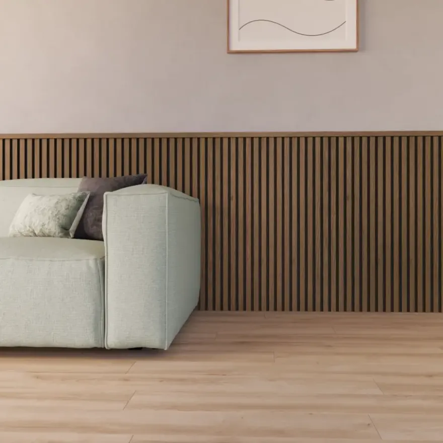 Decowall Acoustic eindprofiel rustiek eiken 260cm