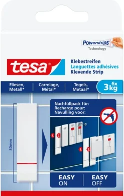 De Tesa Klevende Strips voor Tegels & Metaal 3 kg